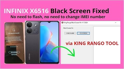 MDM Solution, INFINIX SMART 7 HD X6516 Black Screen FIXED via KING RANGO TOOL No need to flash....