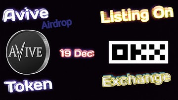 Avive token listing , withdrawal kyc phase One and phase Two full Details | avive Airdrop