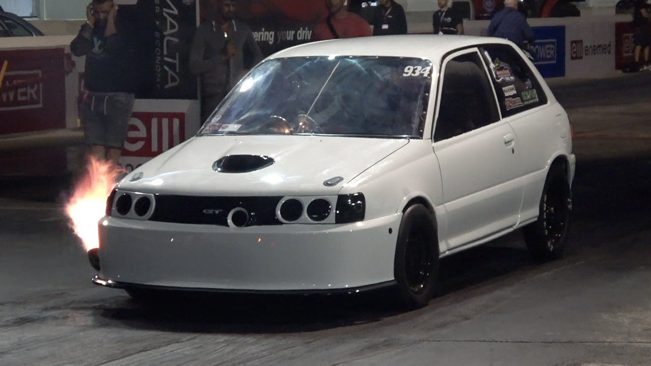 THE MAD 1.3L TOYOTA GT's FROM MALTA THAT RUN 9 SECOND 1/4 MILES