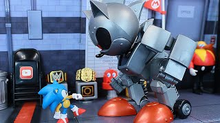 Jakks Pacific Giant Mecha Sonic VS Sonic Playset Review!