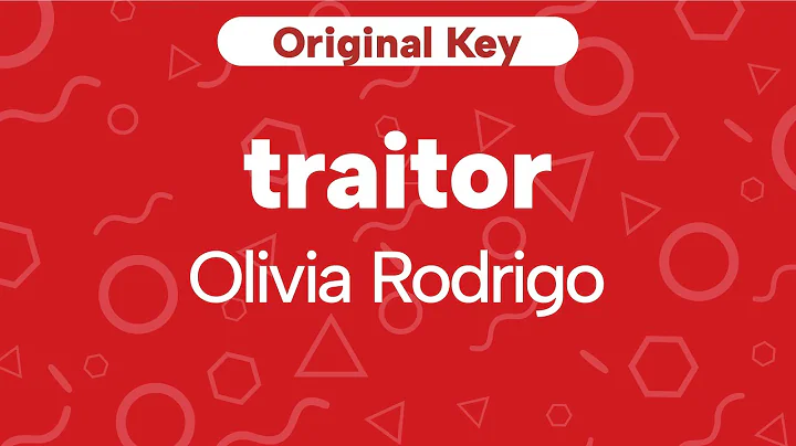 Karaoke traitor - Olivia Rodrigo | Original Key (Cover with Backing Vocals)