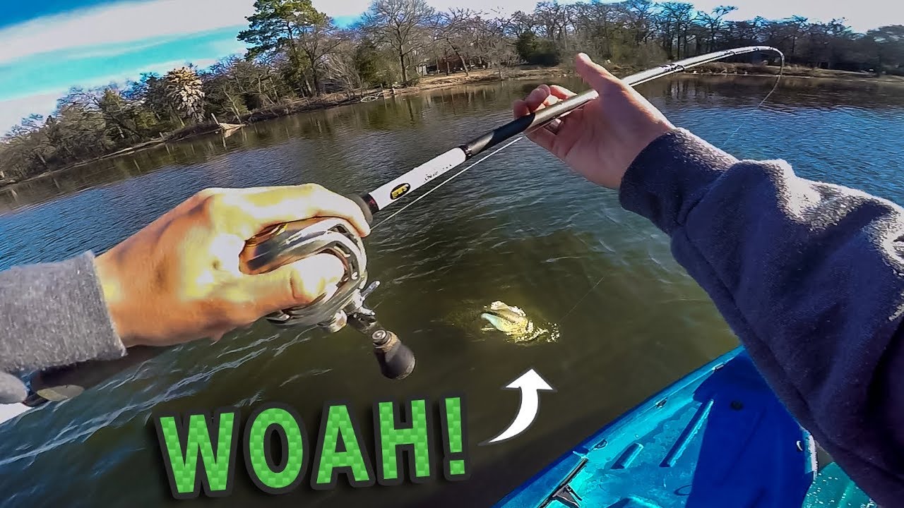 Kayak Fishing SURPRISE! (BIG Bass) – Chatterbait Fishing Tips