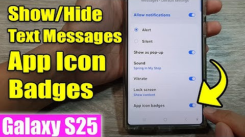 Galaxy S25/S25+/Ultra: How to Show/Hide Text Messages App Icon Badges