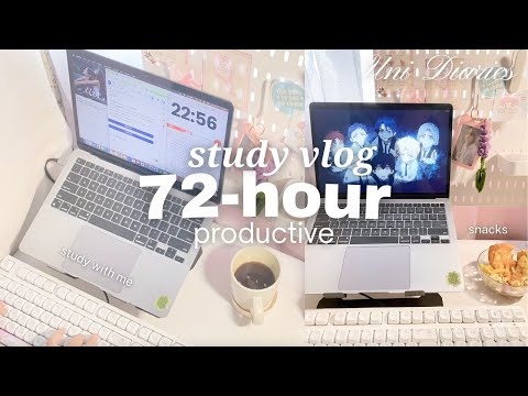 study vlog: 72-hour study with me | note-taking, readings, snacks
