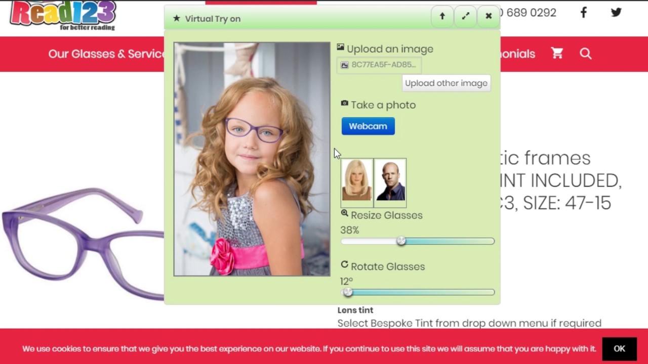 Read123 Virtual Try On Glasses Feature