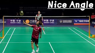Nice Angle奈良岡 功大Kodai Naraoka Vs Angus Ng Ka Long Badminton Asia Championships 2024