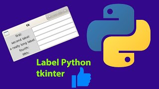 How to create a label in python with tkinter
