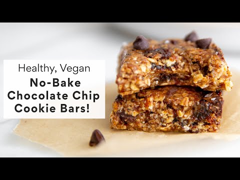 Vegan No-Bake Chocolate Chip Cookie Bars (Gluten Free)