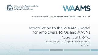 Waams Introduction To The Portal For Organisation Representatives