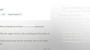 Resolving NullReferenceException When Scrolling SfListView in Xamarin Forms for iOS