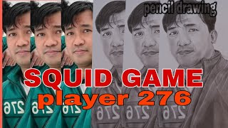 SQUID GAME|player 276 Christian Lagahit|Filipino actor|Pencil drawing