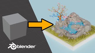 Spring Blossom | How To Make Low Poly Models In Blender