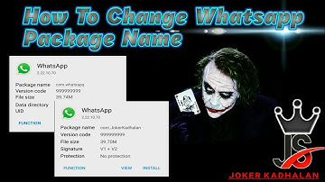 2022 How To Change Own WhatsApp Package Name | #tutorialwhatsapp  @jokerkadhalanofficial3896.