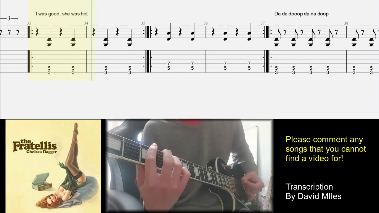 Chelsea Dagger Guitar Tab And Cover EASY - Fratellis - YouTube