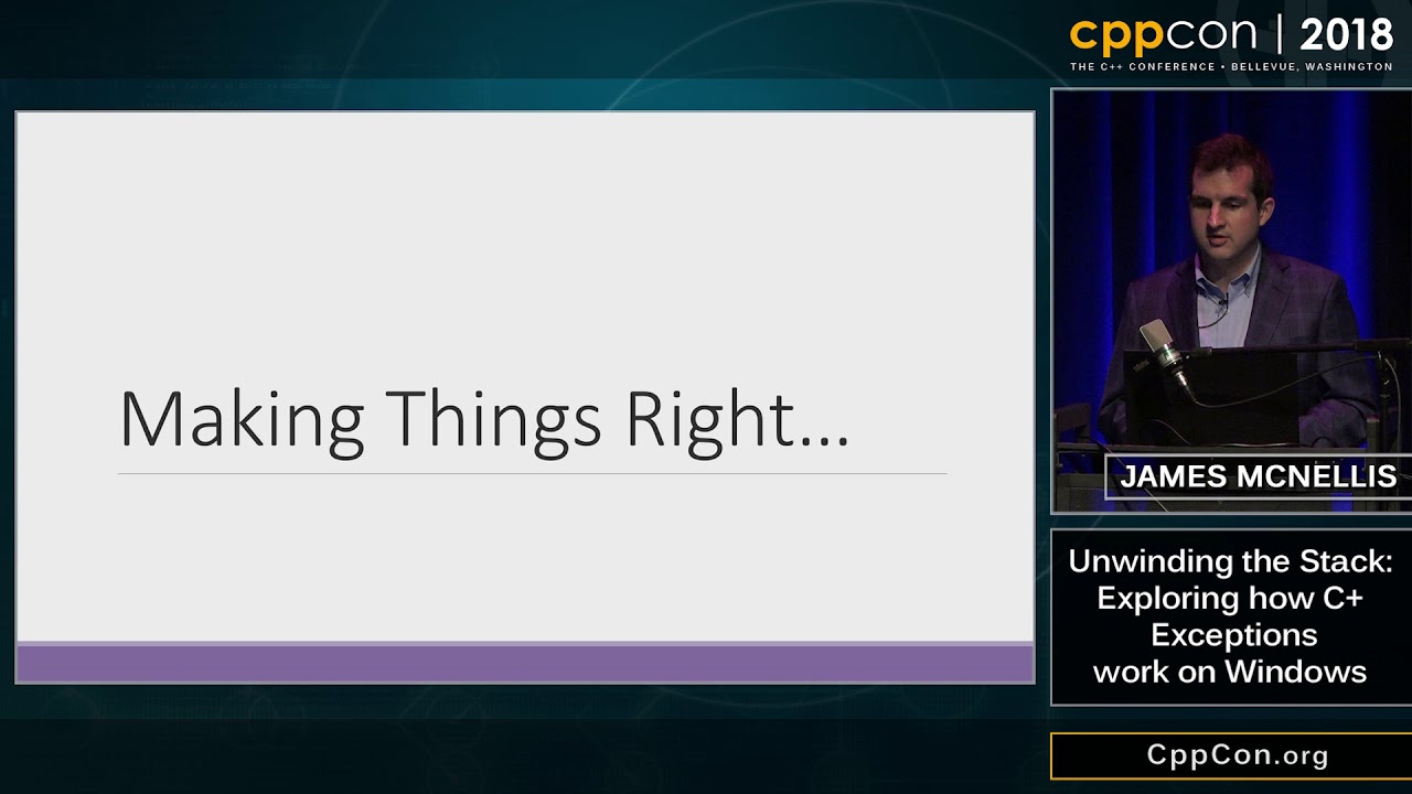 c thomas howell CppCon 2018: James McNellis “Unwinding the Stack: Exploring How C++ Exceptions Work on Windows”