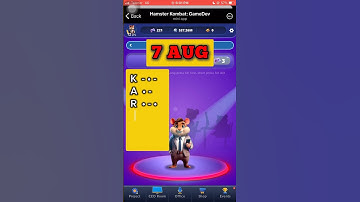 Hamster kombat daily cipher code today 7 aug I hamster kombat aug 07 #ciphercodes   #hamsterkombat