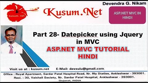 Part 28- Datepicker using Jquery in MVC || ASP.NET MVC, WEB API, BOOTSTRAP, C#