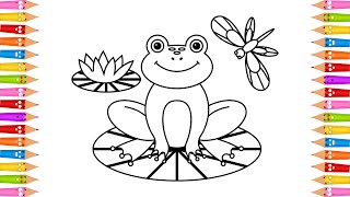 Frog Coloring Pages for Kids  Educational & Entertaining !