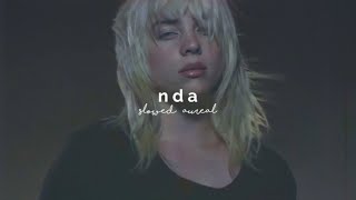 billie eilish - nda (slowed + reverb) Resimi