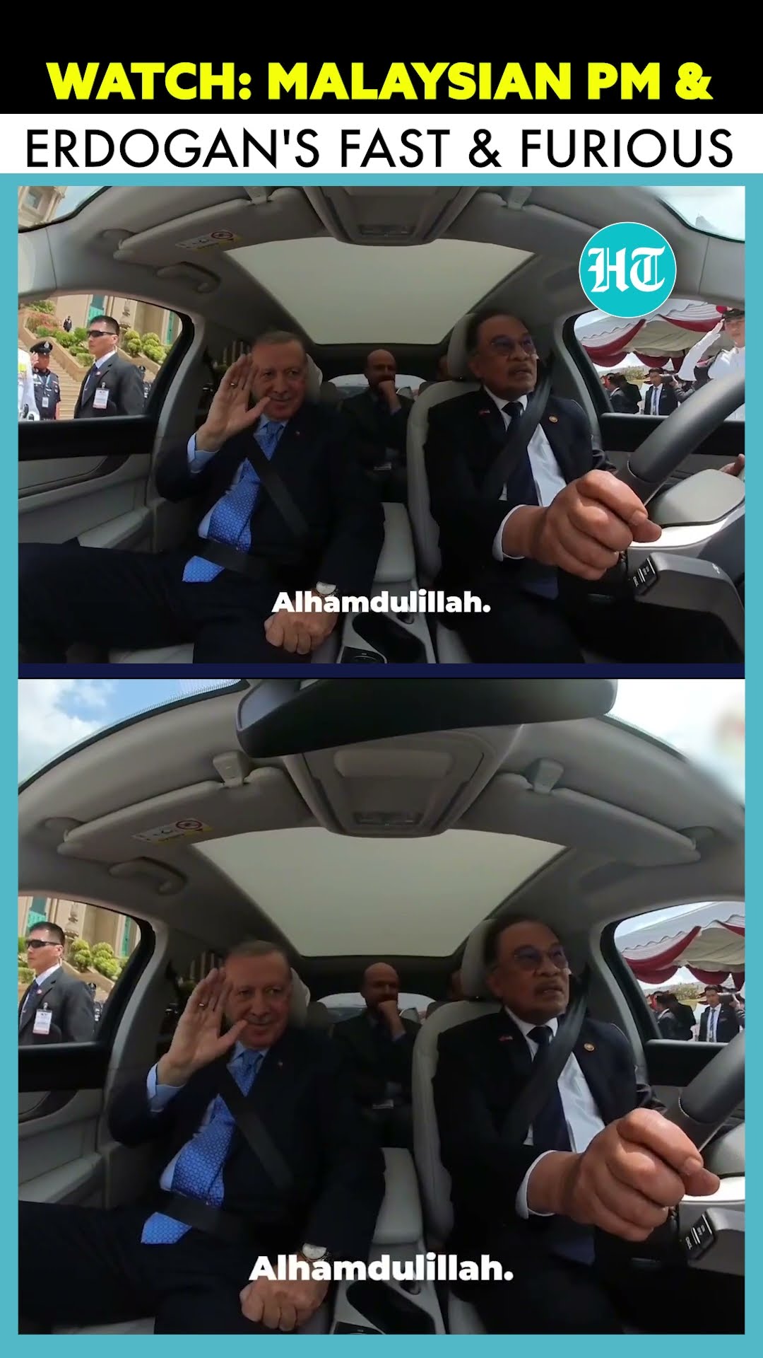 No Chauffeurs Needed! Watch Erdogan \u0026 Malaysian PM Anwar's Fun Car Ride With High-Speed Diplomacy