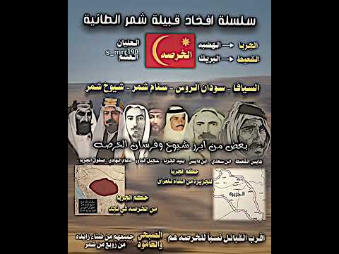 حكم الجربا من الخرصة من شمر من الجزيرة الشام لعراق وحكم الجربا في نجد