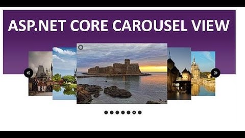 How to use carousel in ASP.NET CORE