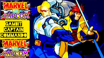 Marvel vs capcom clash of super heroes (Arcade-60FPS) #gambit #captaincommando
