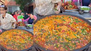 Handsome Chinese Guy Cooking Free Meals for Seniors on the Street