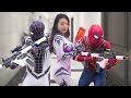 Team spiderman vs bad guy team in real life  live action story 2