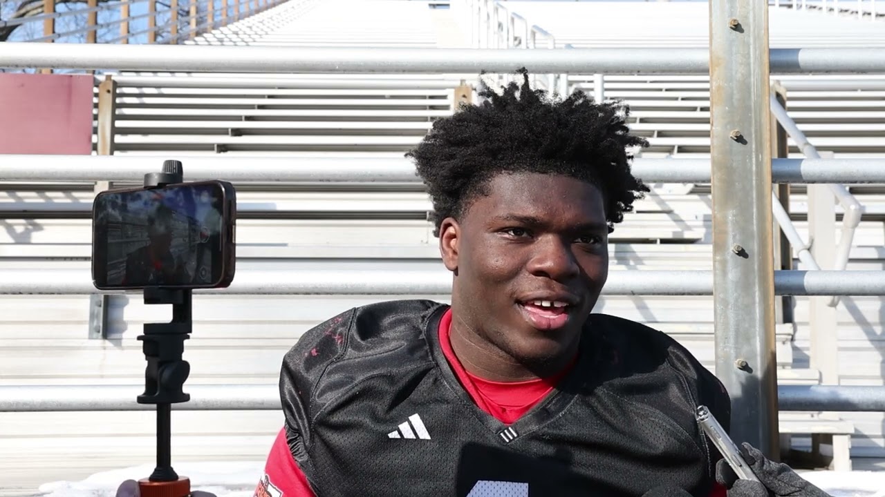 Nebraska's Vincent Shavers Jr. ahead of the Pinstripe Bowl