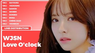 [REQ] WJSN - Love Oclock (line distribution) @adorejoon7