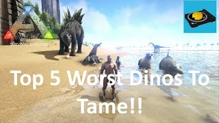 Top 5 Most Useless Dinosaurs In Ark!!!
