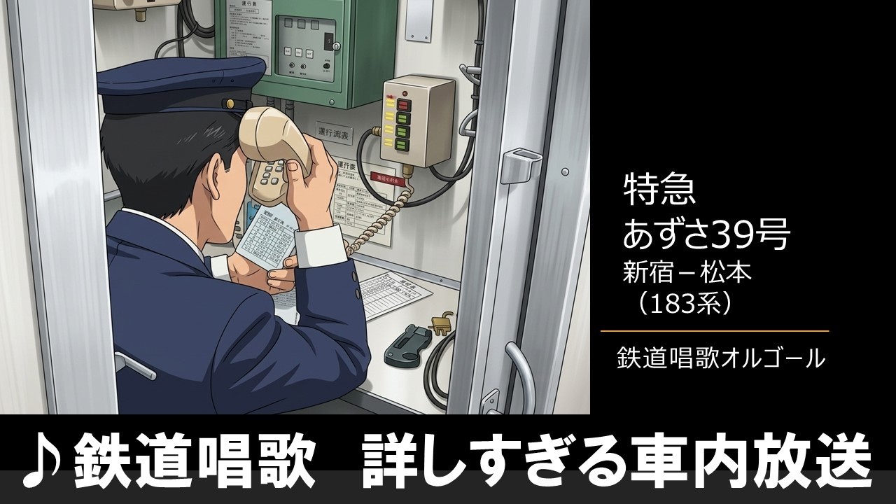 Onboard Announcement] Limited Express Azusa No. 39 (Series 183
