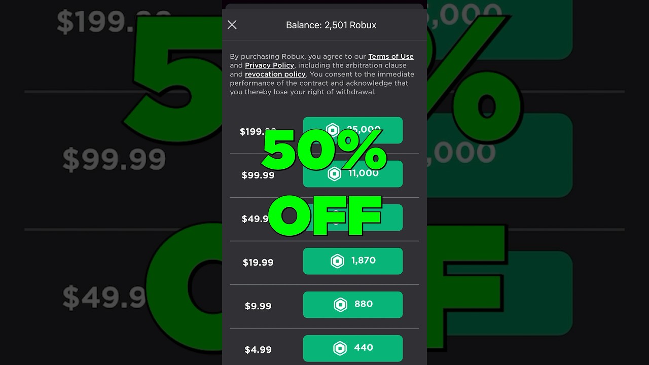 Как получить дешёвые робуксы! (скидка 50%!) 