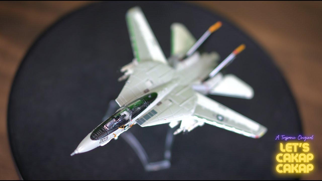 1/144 Grumman F-14A Tomcat Diecast Model USN VF-84 Jolly Rogers  Unboxing & Review - 4K