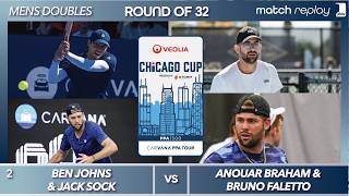 Ben Johns & Jack Sock vs Anouar Braham & Bruno Faletto at the PPA Veolia Chicago Cup | Round of 32
