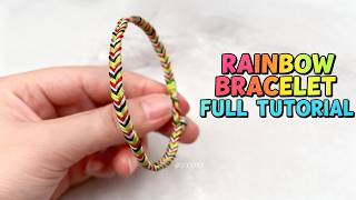 Rainbow Cord Bracelet Tutorial | Easy Step-by-Step #diy #bracelet