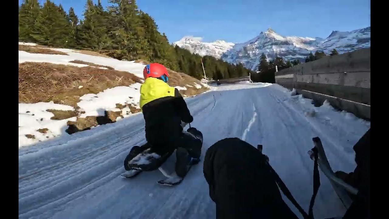 Longest sledge run in the world Grindelwald Big Pintenfritz YouTube