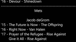 Astros, Mets, Rangers Highlight Songs Mvpflf
