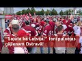 Latvijas izlases ldzjutji pulcjas gjienam ostravas iels lielaishokejs