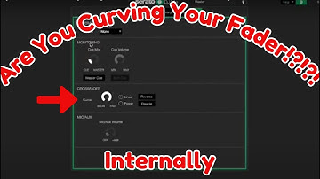 Adjusting The Cross Fader Curve Internally