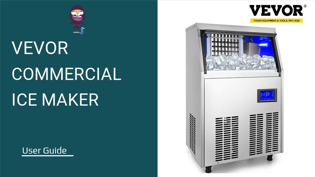 VEVOR 110V Commercial Ice Maker Machine 155LBS/24H, 530W Stainless