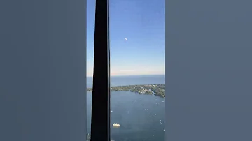 CN Tower 360 Restaurant View During Dinner Hour 