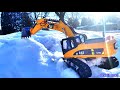 Rc Excavator Climbing snow