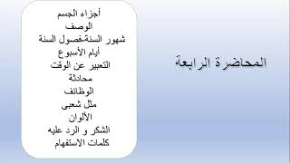 الحلقة الرابعة من كورس اللغة الإيطالية للمبتدئين  بمؤسسة htbt اعداد و تقديم د. صفاء منصور(جزء أول)