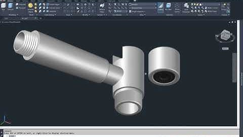 AutoCAD 3D, 3D Modeling, How to drawing WC spray gun, Autodesk, sketches Part 2