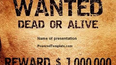 Wanted Criminal PowerPoint Template by PoweredTemplate.com