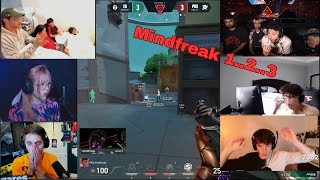 Tarik and Other Streamers react to PRX Mindfreak *INSANE* 1v3 clutch vs EG | VCT Champions LA 2023