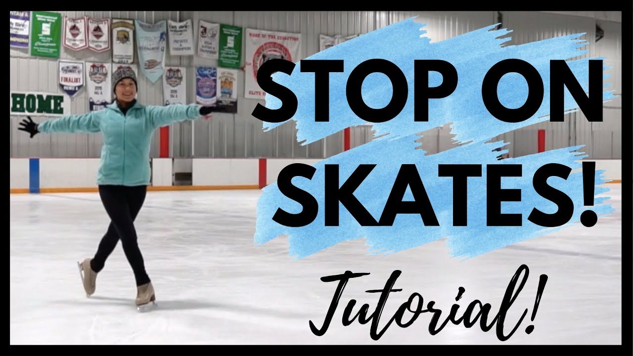 HOW TO STOP ON ICE SKATES - Ice Skating Tips! - YouTube