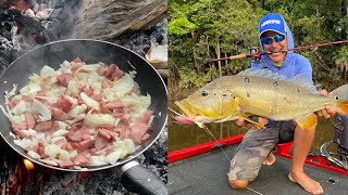 BREAKFAST AT THE JUNGLE AND PEACOCK BASS FISHING (ASMR)